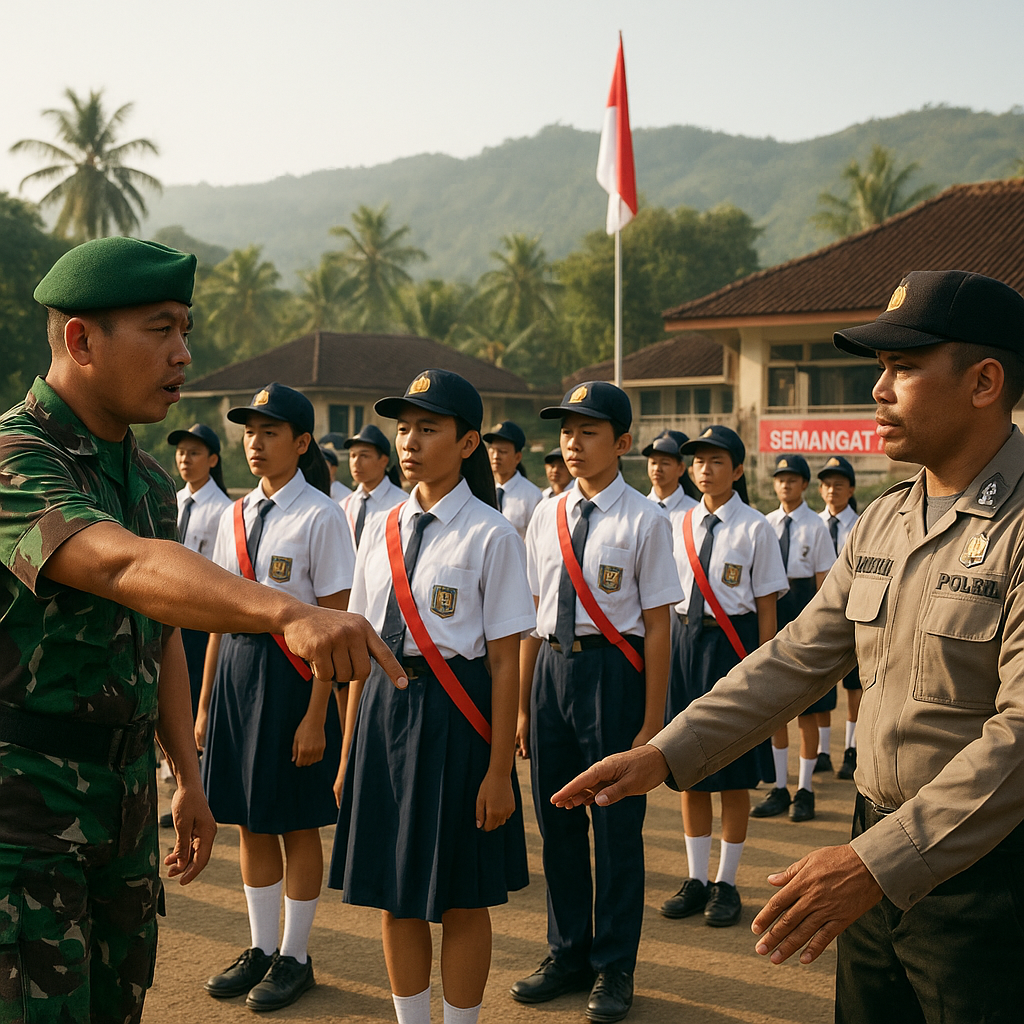 Semangat Kemerdekaan Mulai Dibangun, Babinsa dan Bhabinkamti...