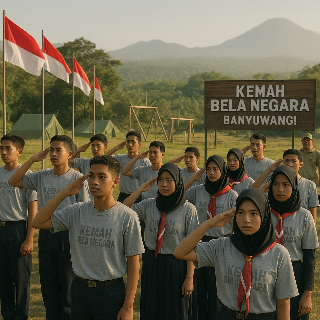 Siswa SMA di Banyuwangi Ikuti Kemah Bela Negara, Latih Kedis...