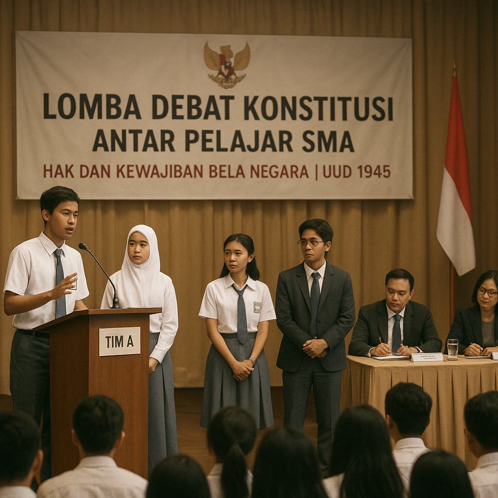 Lomba Debat Konstitusi antar Pelajar SMA Bahas Hak dan Kewaj...
