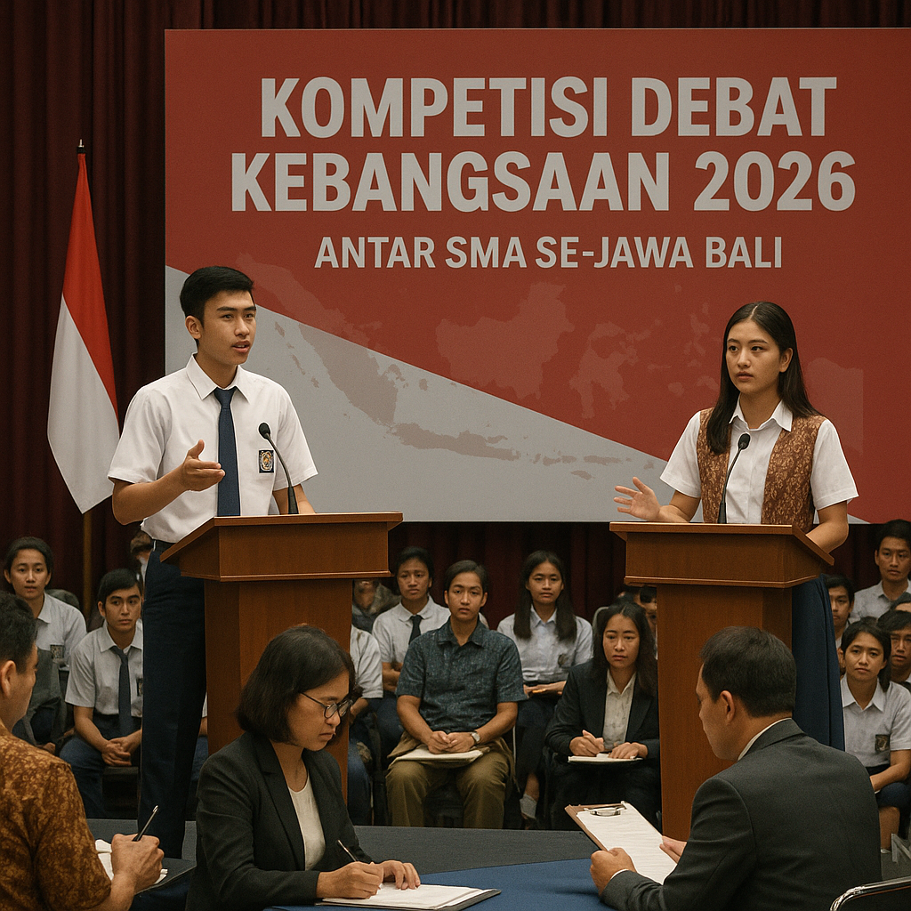 Kompetisi Debat Kebangsaan Antar SMA se-Jawa Bali Perkuat Literasi Wawasan Nusantara