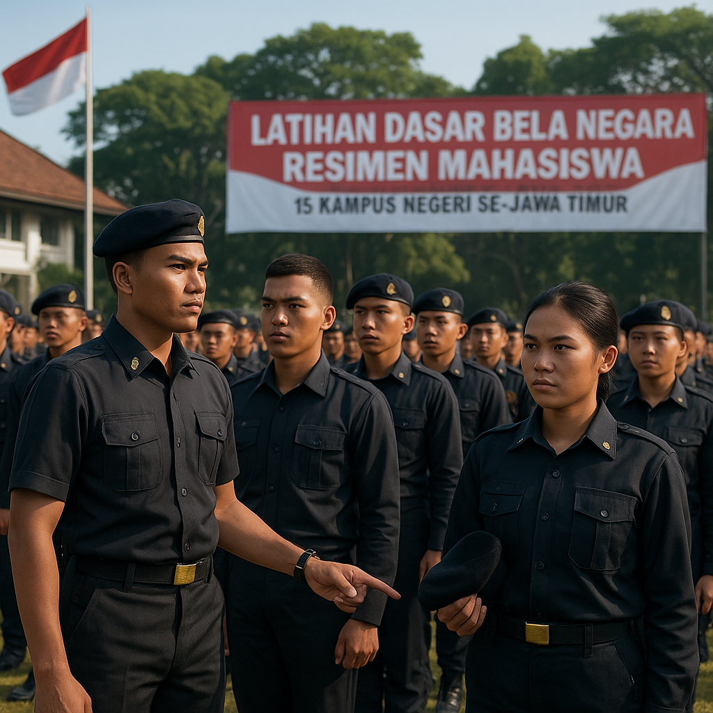 Latihan Dasar Bela Negara Menwa Digelar di 15 Kampus Negeri Se-Jawa Timur