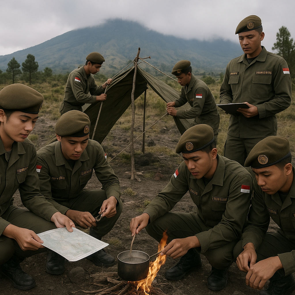 Resimen Mahasiswa Brawijaya Adakan Latihan Gabungan Survival dan Wawasan Medan