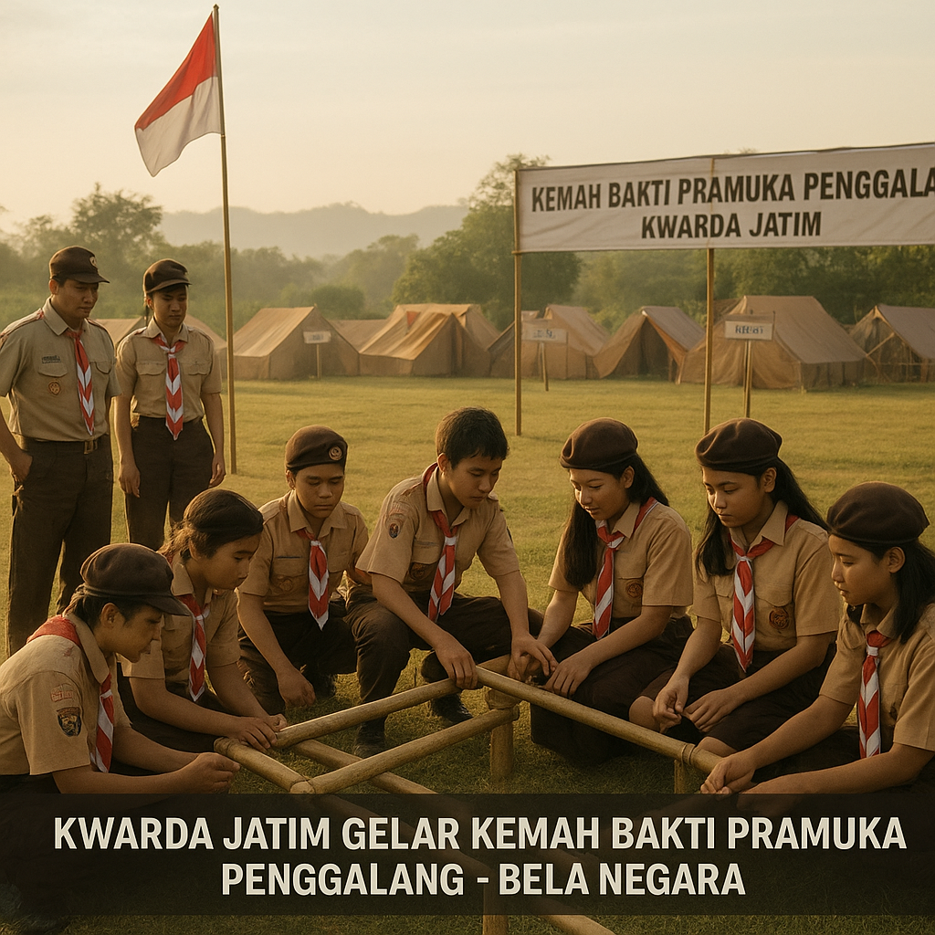 Kwarda Jatim Gelar Kemah Bakti Pramuka Penggalang dengan Tema Bela Negara