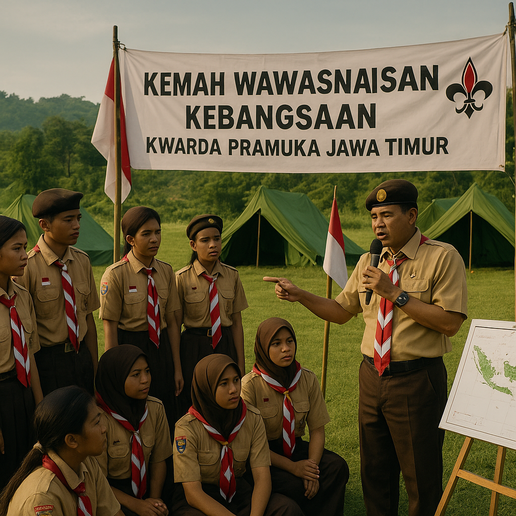 Kwarda Pramuka Jatim Gelar Kemah Wawasan Kebangsaan bagi Pelajar SMA