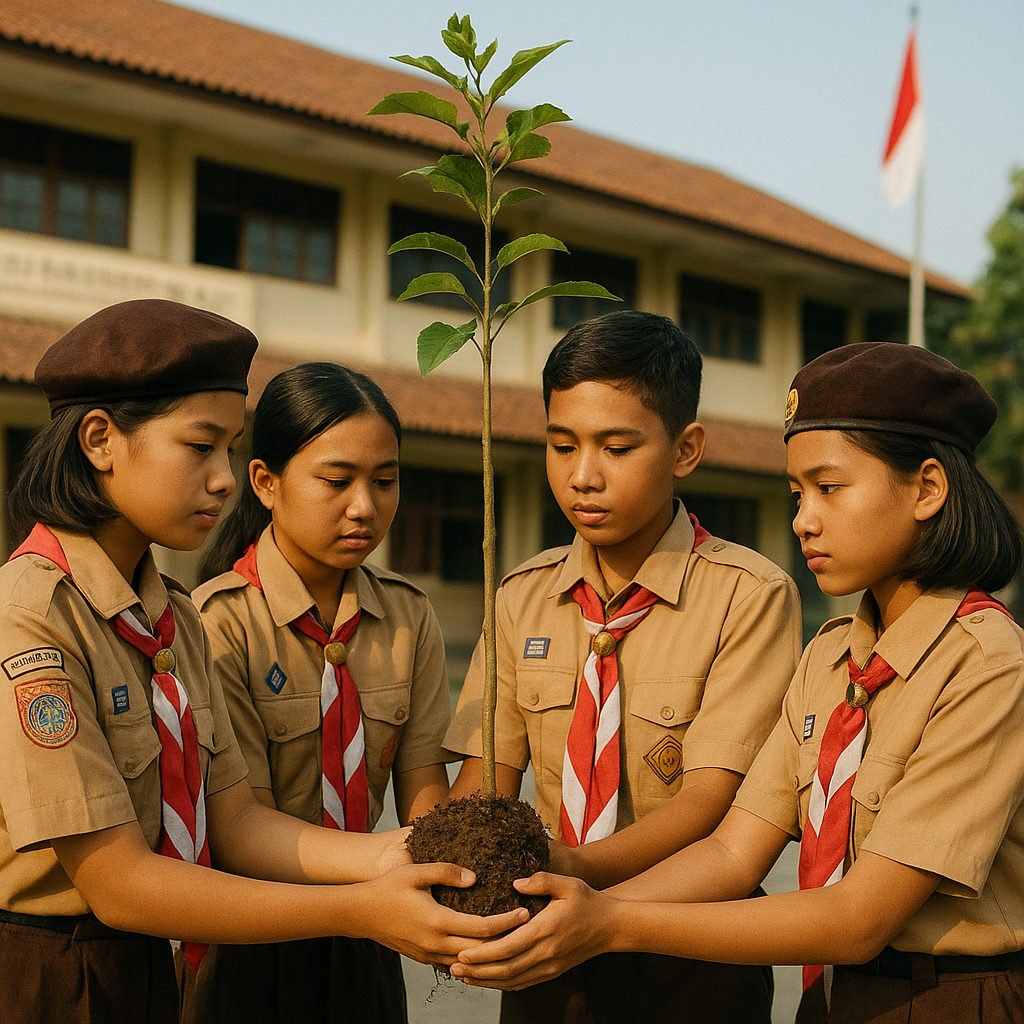 Pramuka: Gerakan Pembentukan Karakter Bela Negara di Sekolah