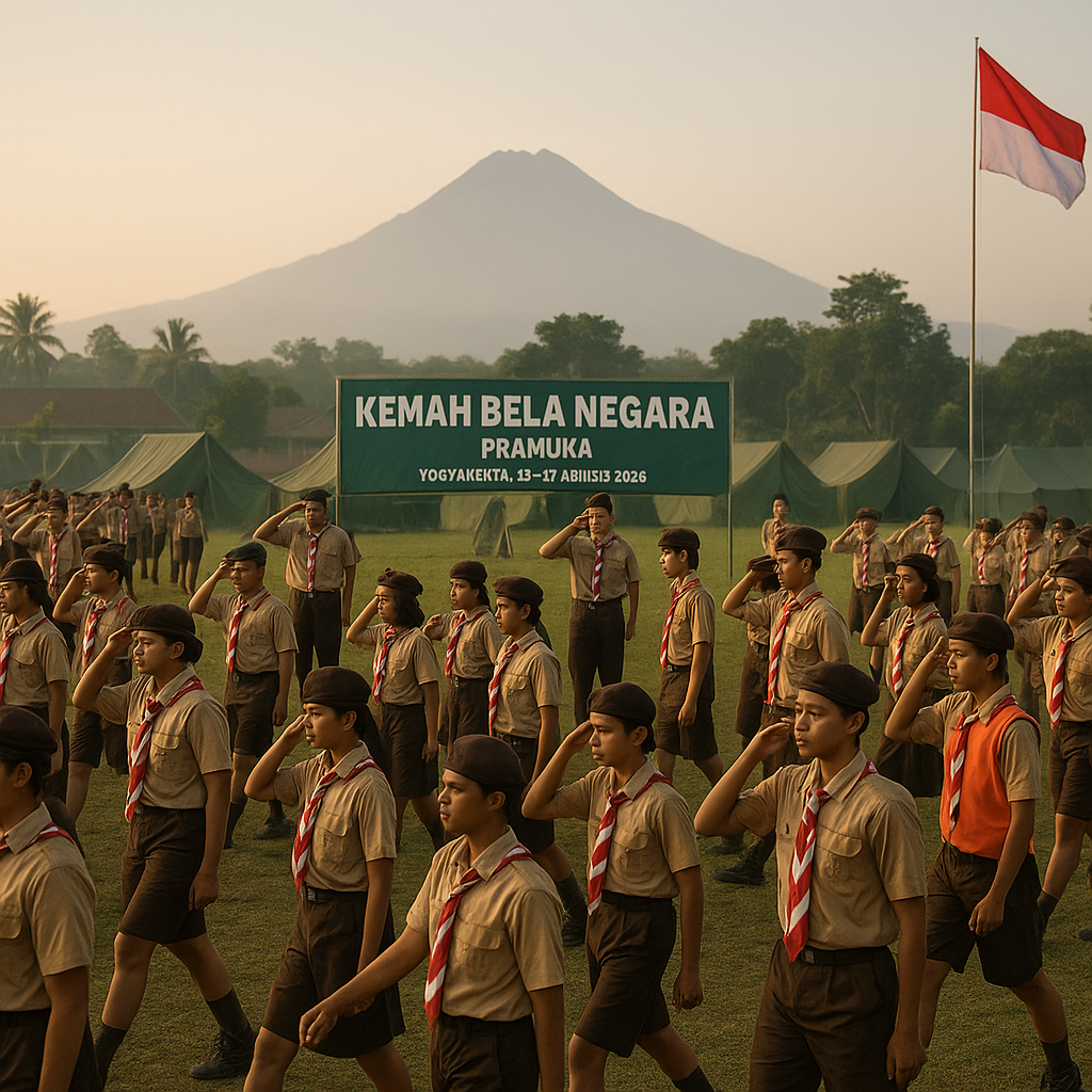 Ratusan Pelajar di Yogyakarta Ikuti Kemah Bela Negara Pramuk...