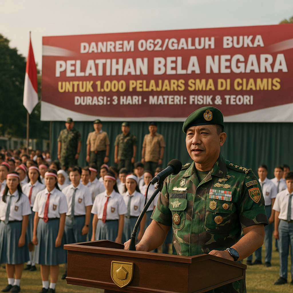 Danrem 062/Galuh Buka Pelatihan Bela Negara untuk 1.000 Pela...