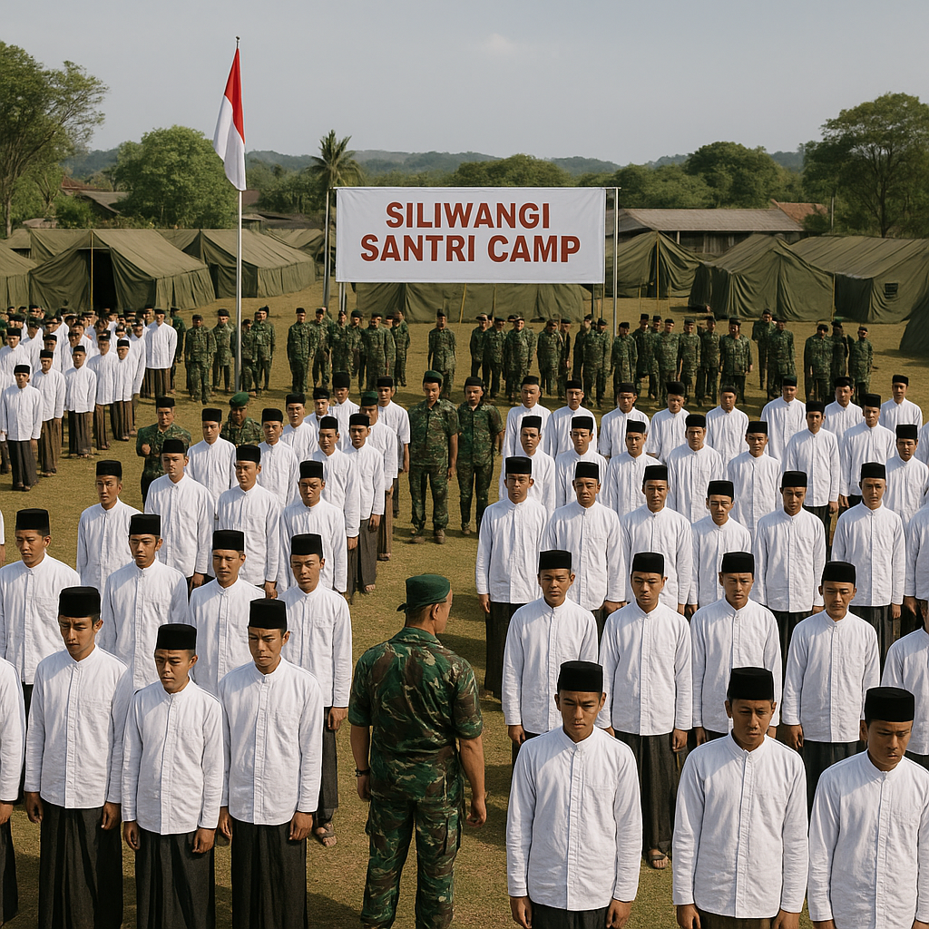 Kodam Siliwangi Persatukan 1.000 Santri untuk Bela Negara Le...