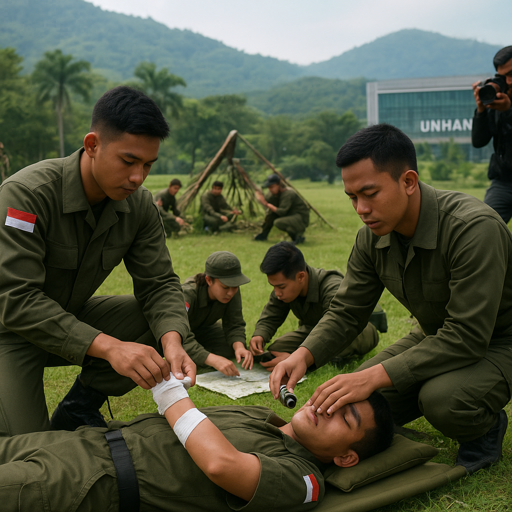 Mahasiswa Unhan Gelar Latihan Bela Negara di Kampus