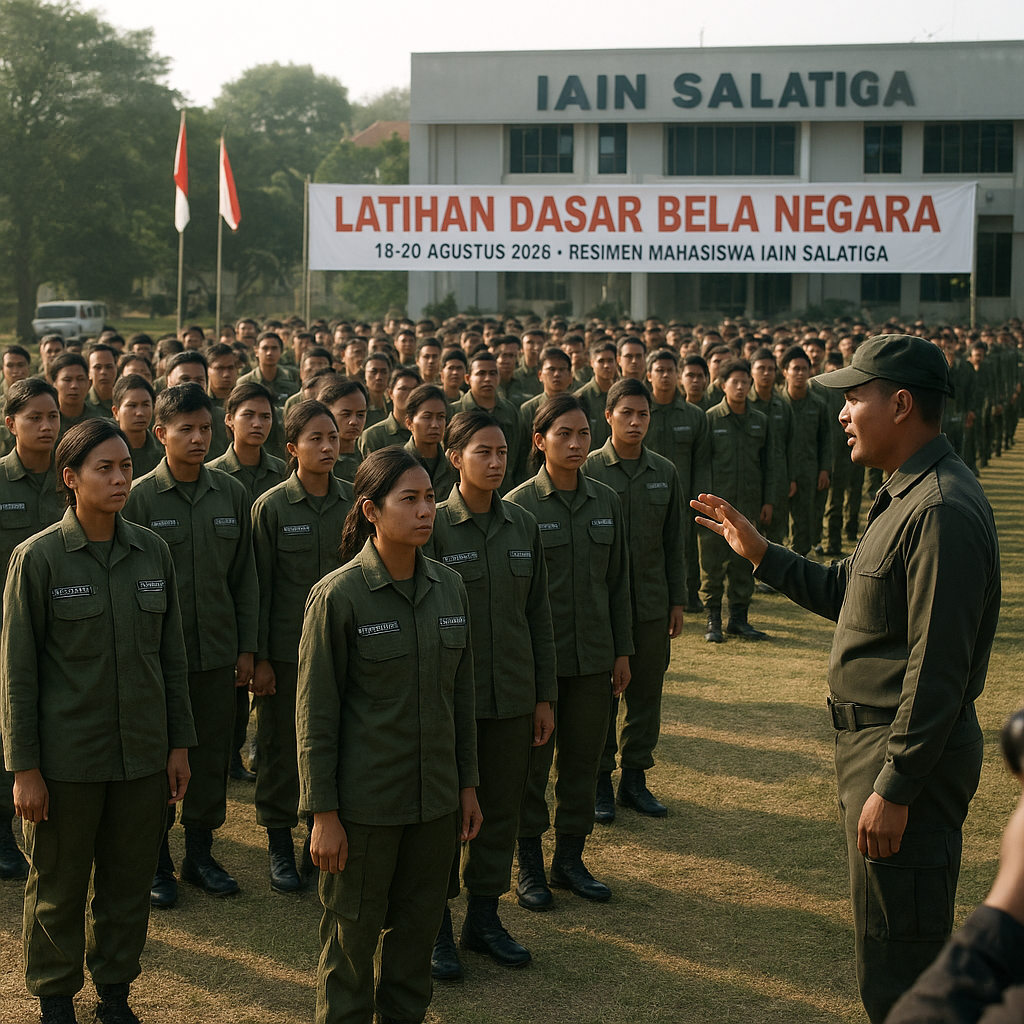 Resimen Mahasiswa IAIN Salatiga Gelar Latihan Dasar Bela Neg...