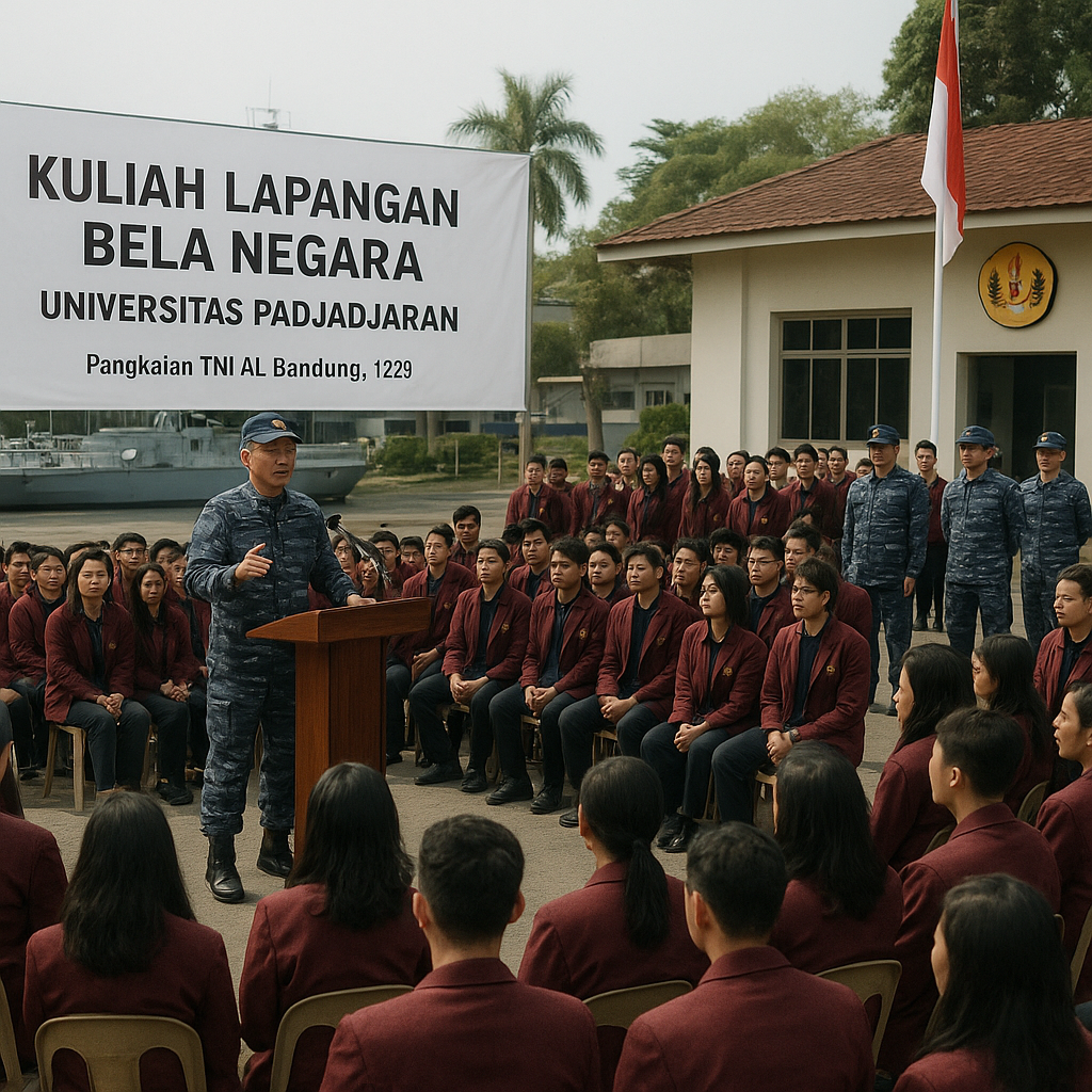 Mahasiswa Unpad Ikuti Kuliah Lapangan Bela Negara di Pangkal...