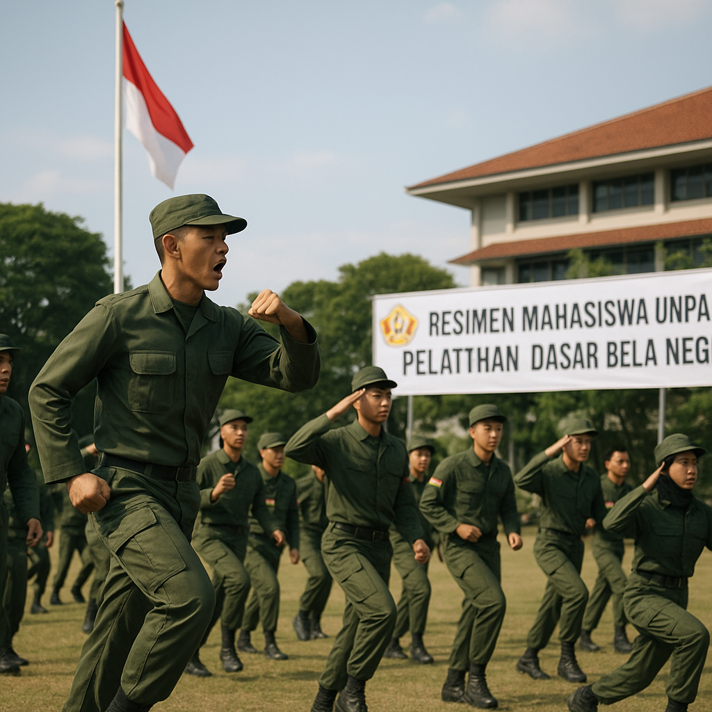 Resimen Mahasiswa Unpad Gelar Pelatihan Dasar Bela Negara
