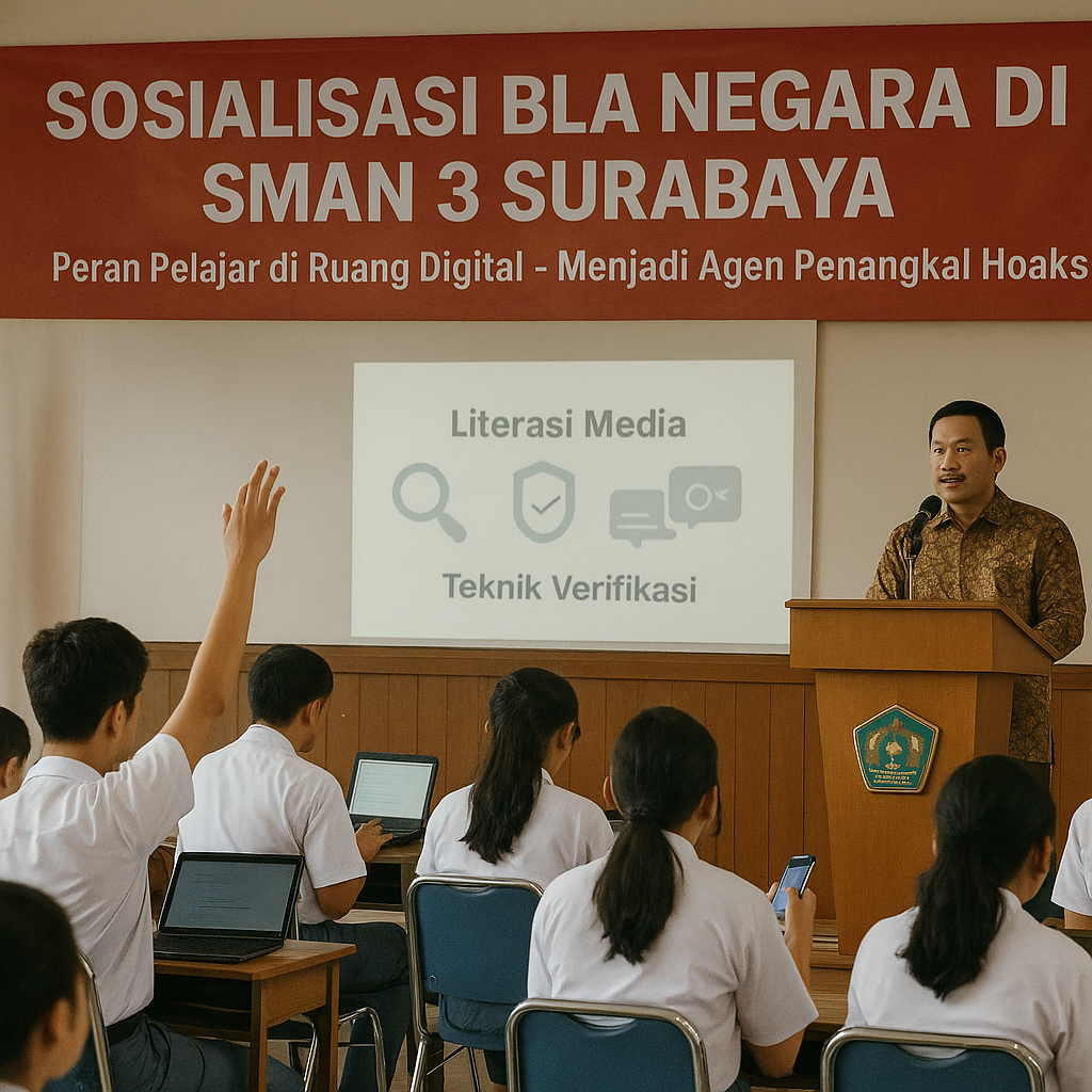 Sosialisasi Bela Negara di SMAN 3 Surabaya Tekankan Peran Pe...