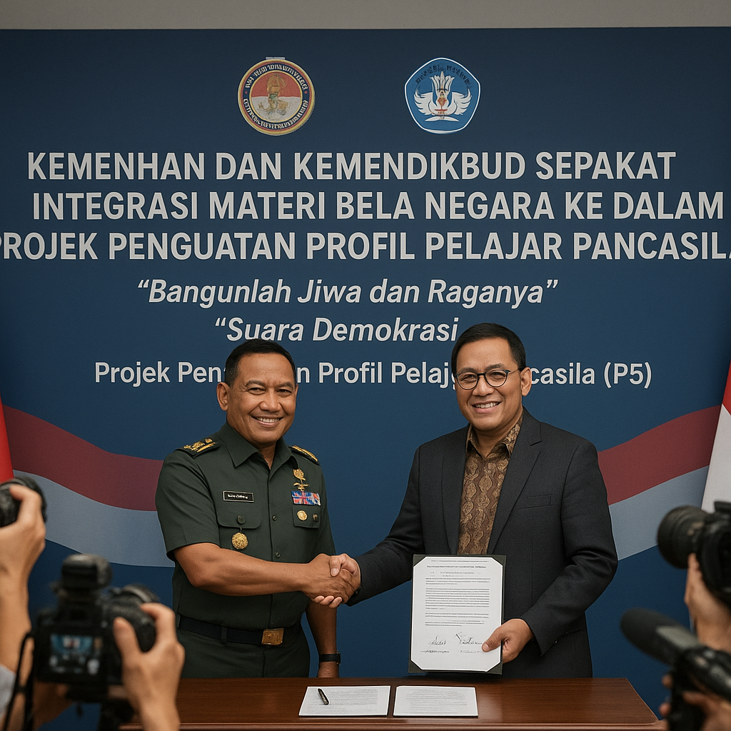 Kemenhan dan Kemendikbud Sepakat Integrasi Materi Bela Negar...