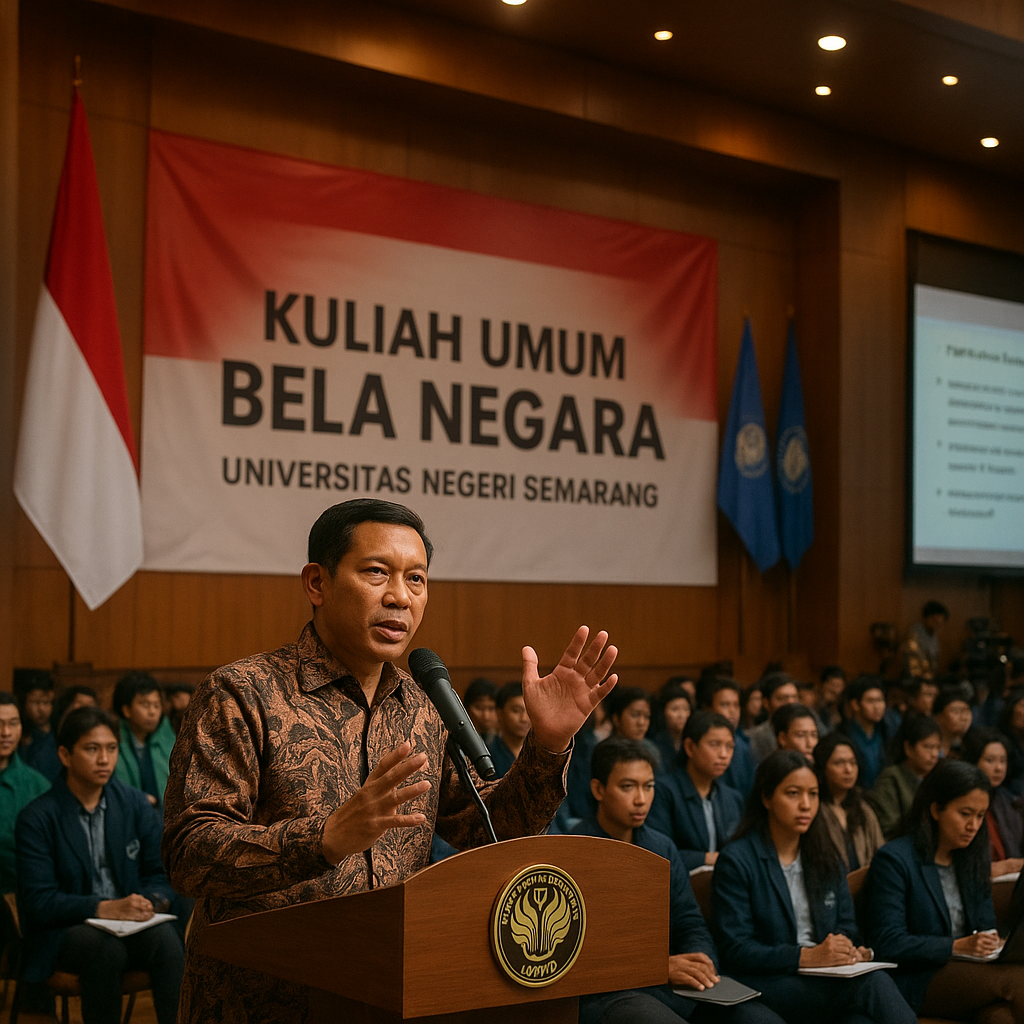 Unnes Gelar Kuliah Umum Bela Negara bagi Seluruh Mahasiswa B...