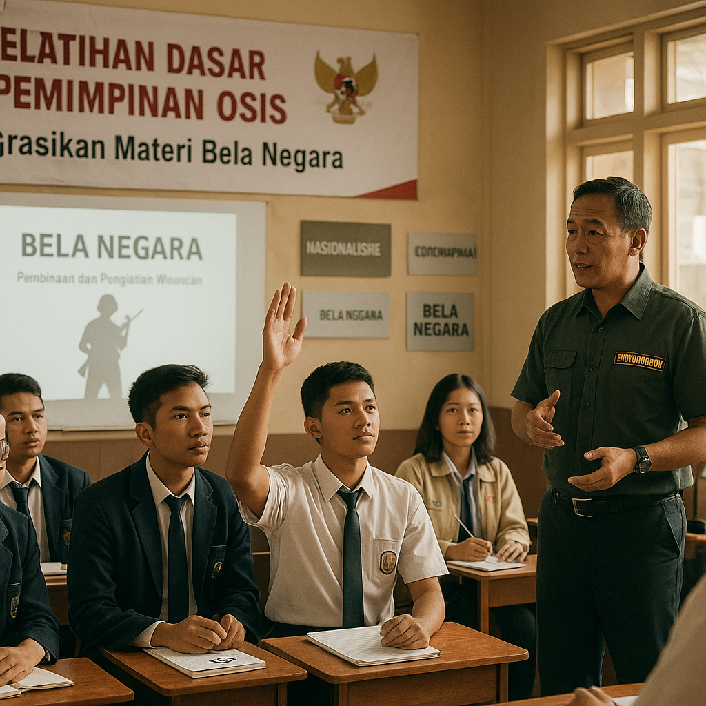 Pelatihan Dasar Kepemimpinan OSIS Integrasikan Materi Bela N...