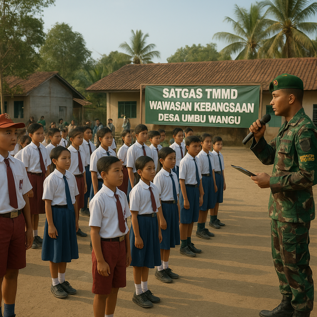 TNI Bangun Karakter Pelajar, Satgas TMMD Bekali Wasbang dan...