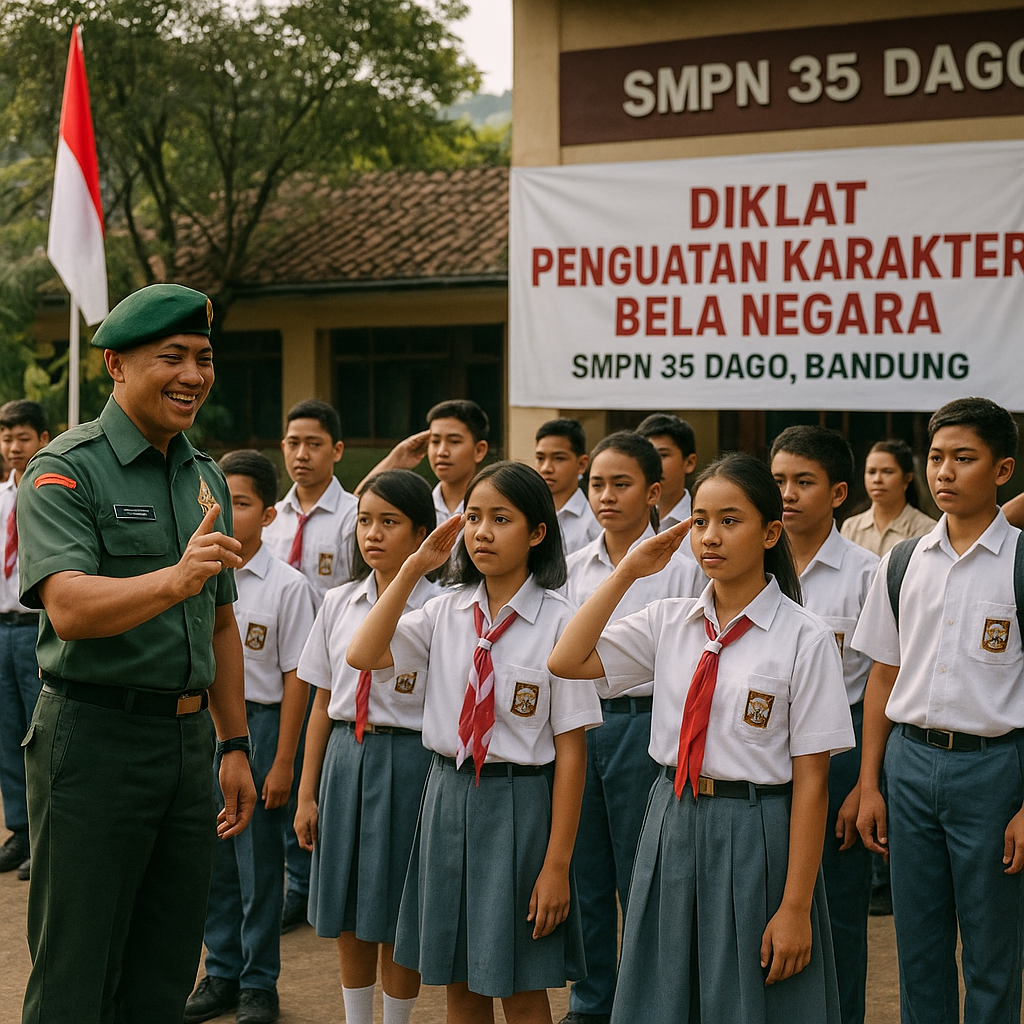 Diklat Penguatan Karakter Bela Negara di SMP 35 Dago Bandung