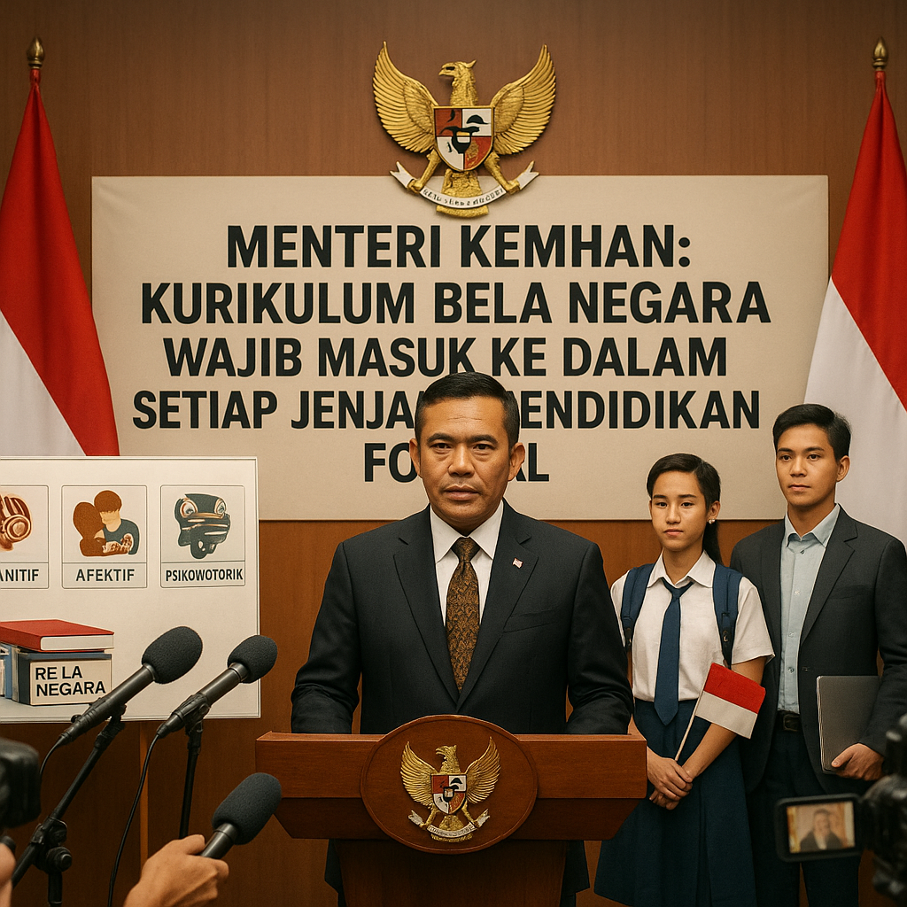 Menteri Kemhan: Kurikulum Bela Negara Wajib Masuk ke dalam S...