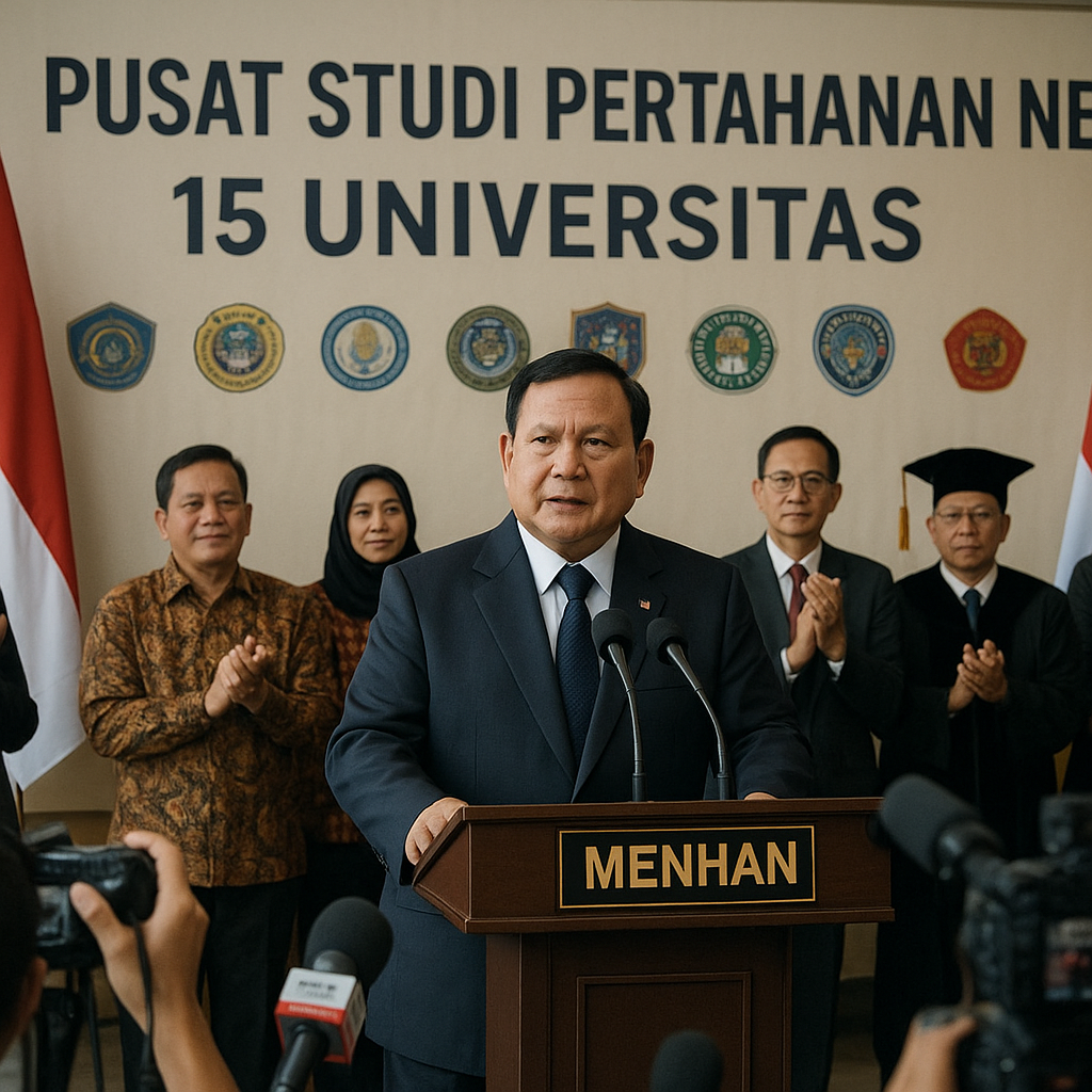 Menhan Resmikan Pusat Studi Pertahanan Negara di 15 Universi...