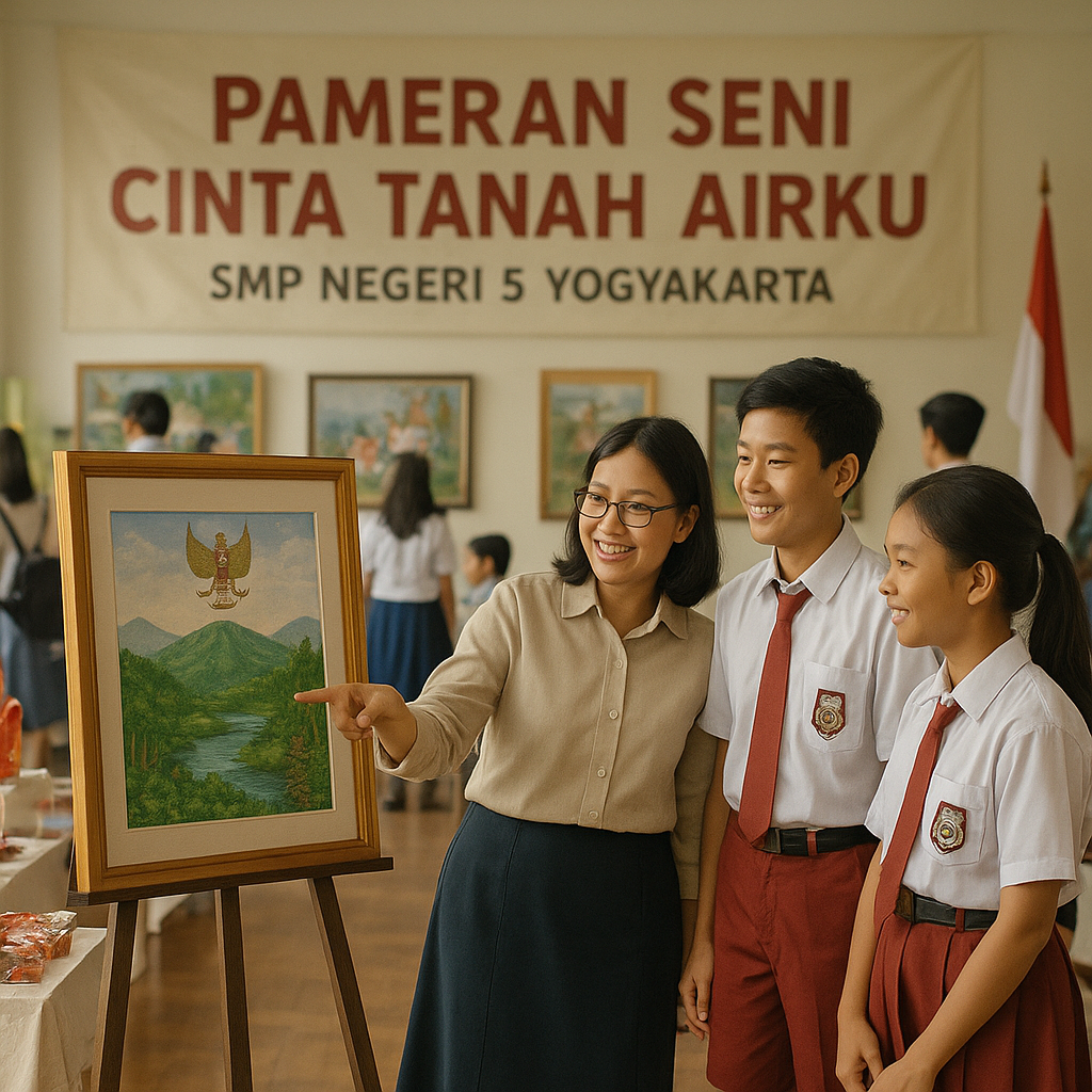 Pelajar SMP di Yogyakarta Gelar Pameran Karya Seni Bertema C...
