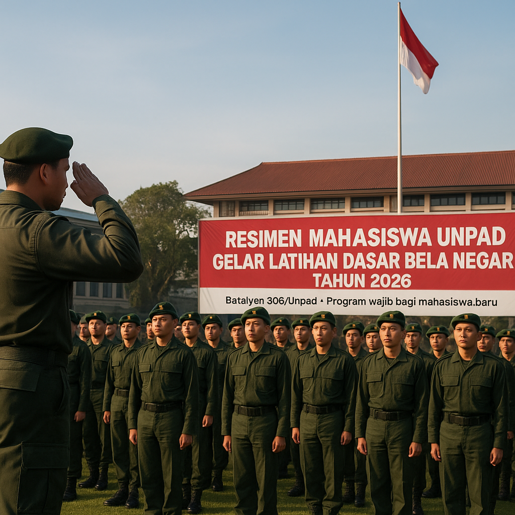 Resimen Mahasiswa Unpad Gelar Latihan Dasar Bela Negara Tahu...