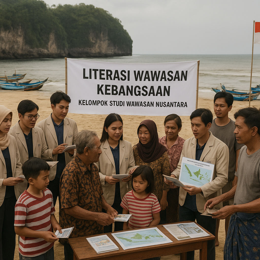 Mahasiswa UGM Gelar Literasi Wawasan Kebangsaan di Pesisir S...