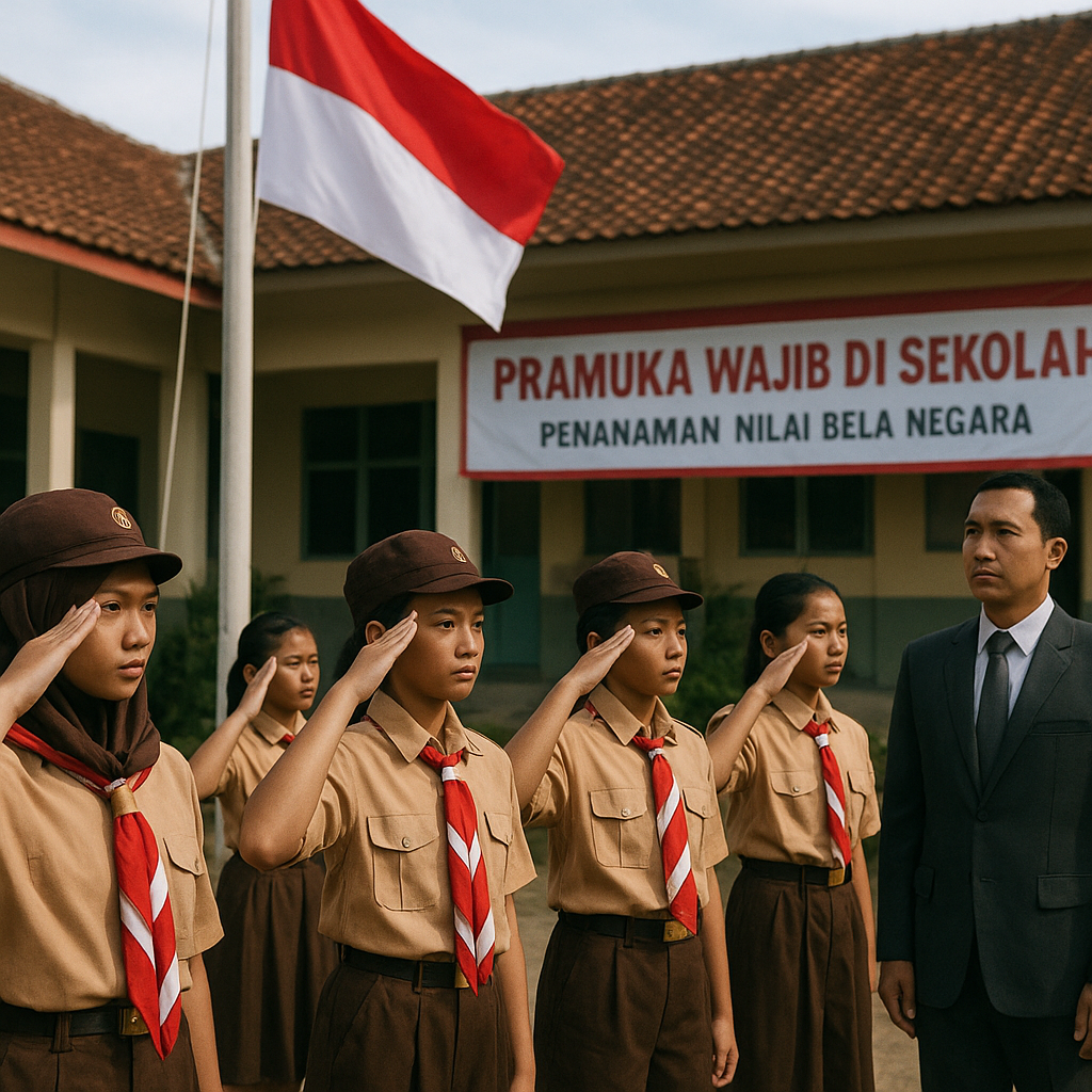 Kegiatan Pramuka Wajib di Sekolah Digenjot untuk Tanamkan Ni...