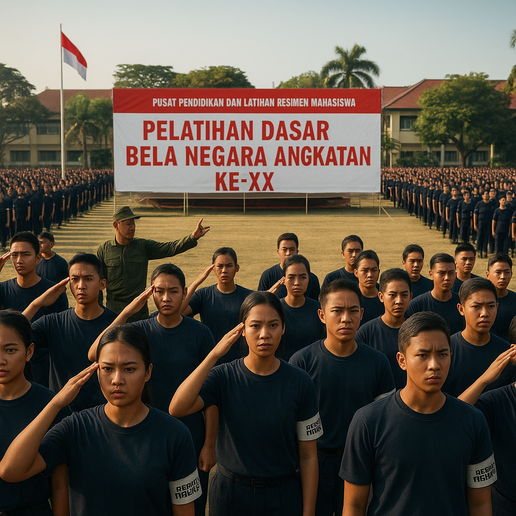 Pusat Latihan Resimen Mahasiswa Gelar Pelatihan Dasar Bela N...