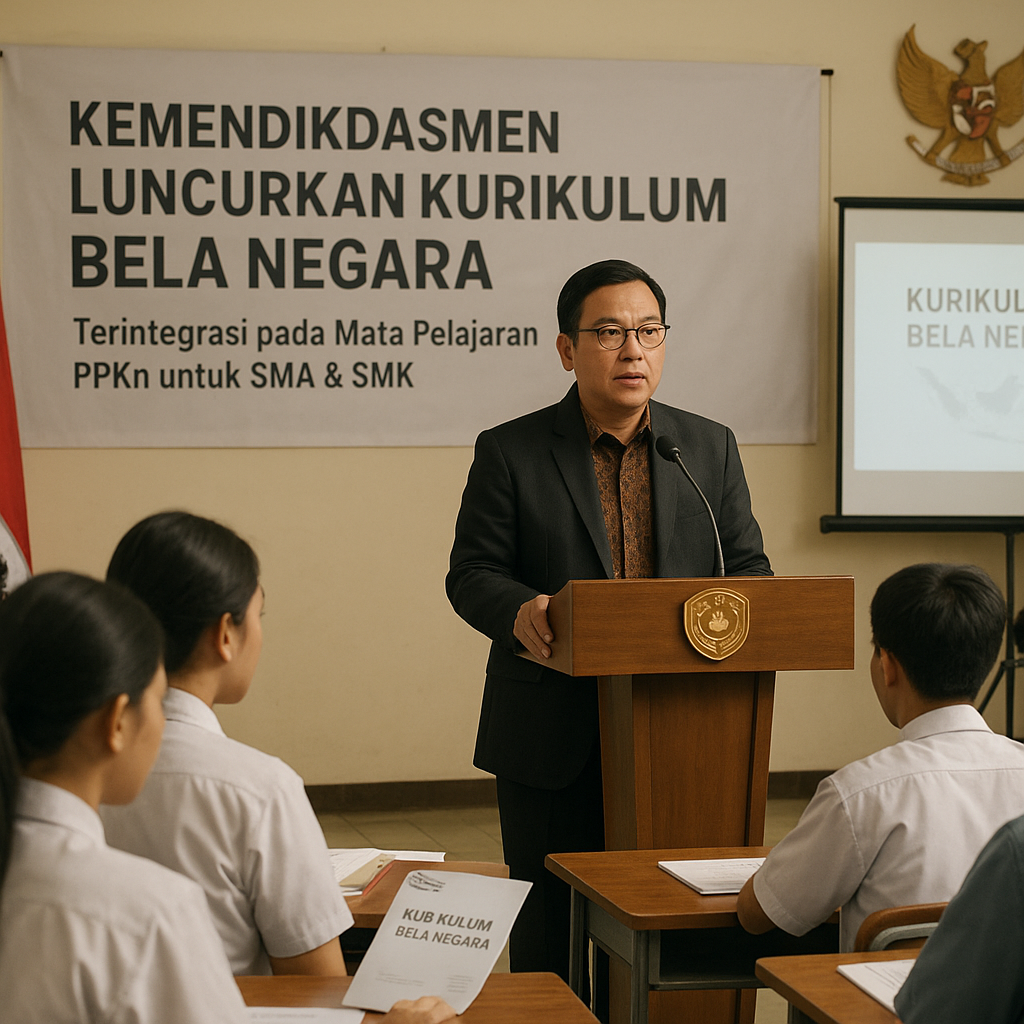 Kemendikdasmen Luncurkan Kurikulum Bela Negara Terintegrasi...
