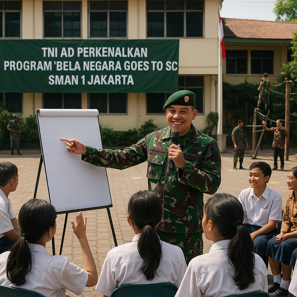 TNI AD Perkenalkan Program 'Bela Negara Goes to School' di S...