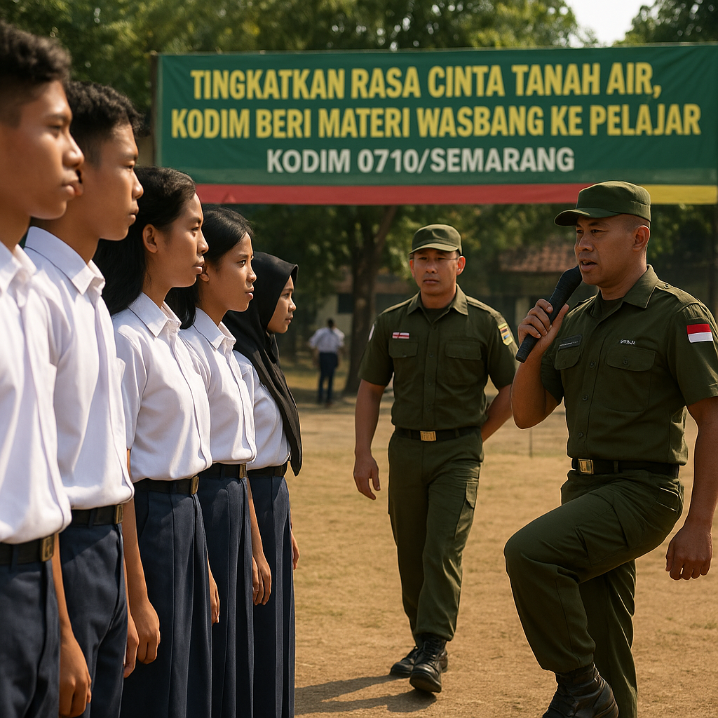Tingkatkan Rasa Cinta Tanah Air, Kodim Beri Materi Wasbang k...