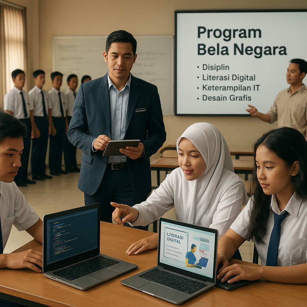 Kemenhan Tegaskan Materi Bela Negara Pelajar Tidak Cuma Disi...