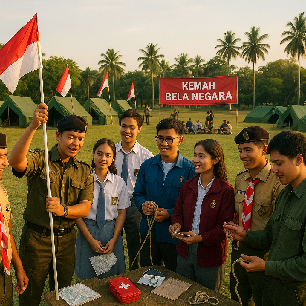 Pramuka dan Resimen Mahasiswa Kolaborasi Gelar Kemah Bela Ne...