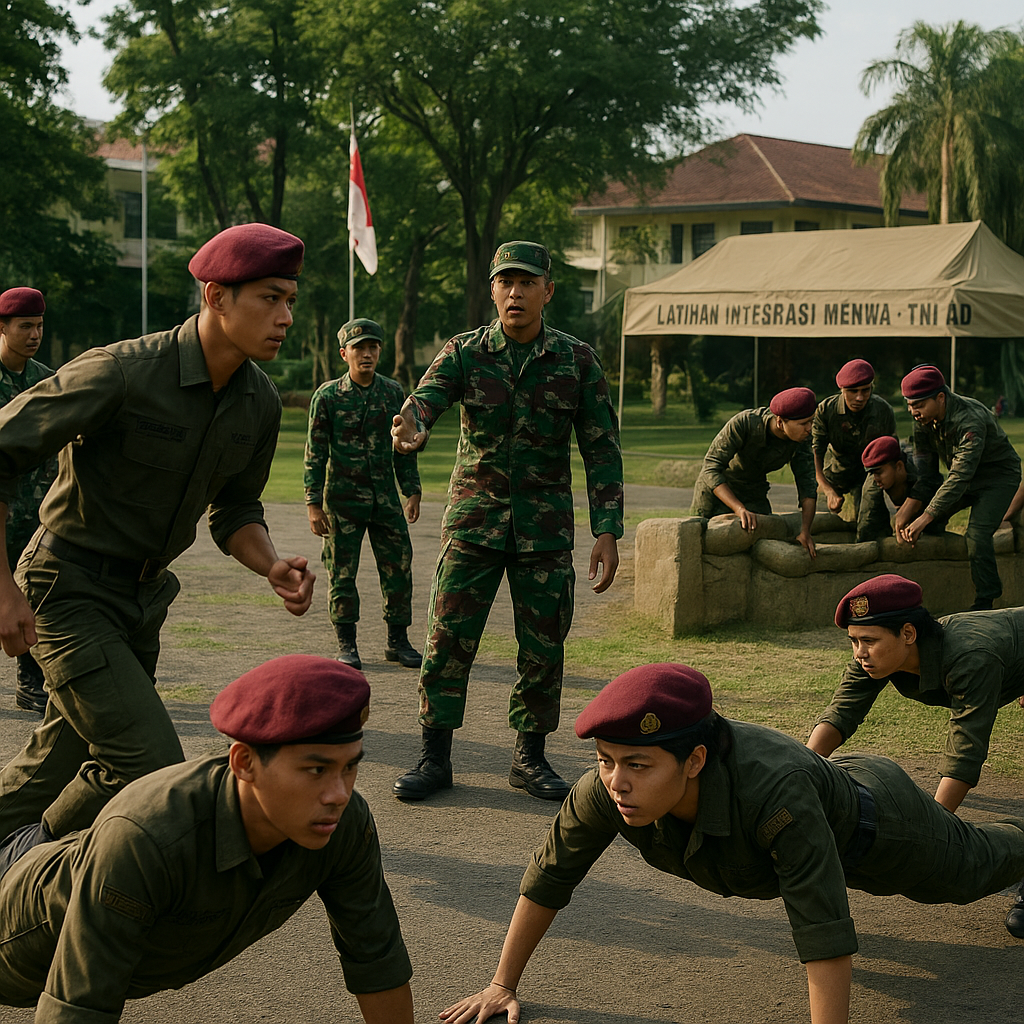 Resimen Mahasiswa (Menwa) Universitas Gadjah Mada Gelar Lati...