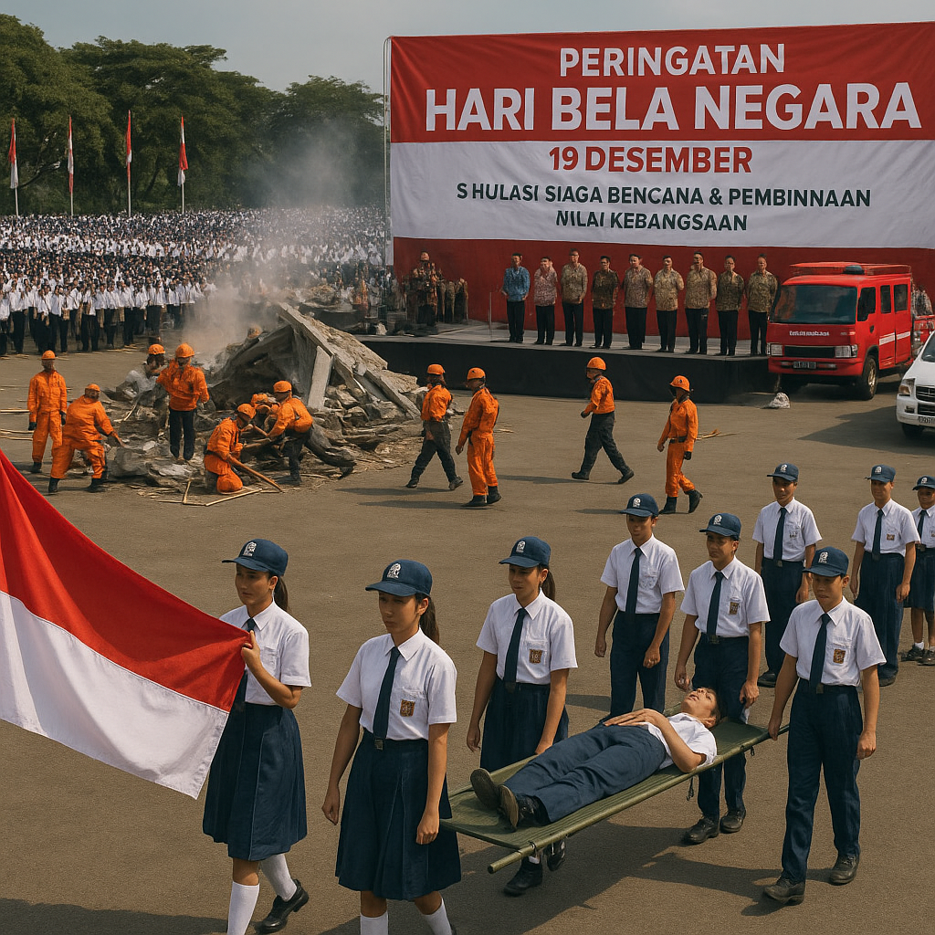 Peringatan Hari Bela Negara: Pelajar Dilibatkan dalam Upacar...