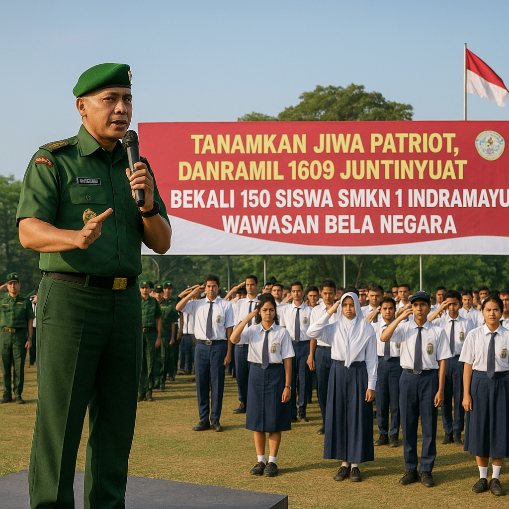 Tanamkan Jiwa Patriot, Danramil 1609 Juntinyuat Bekali 150 S...