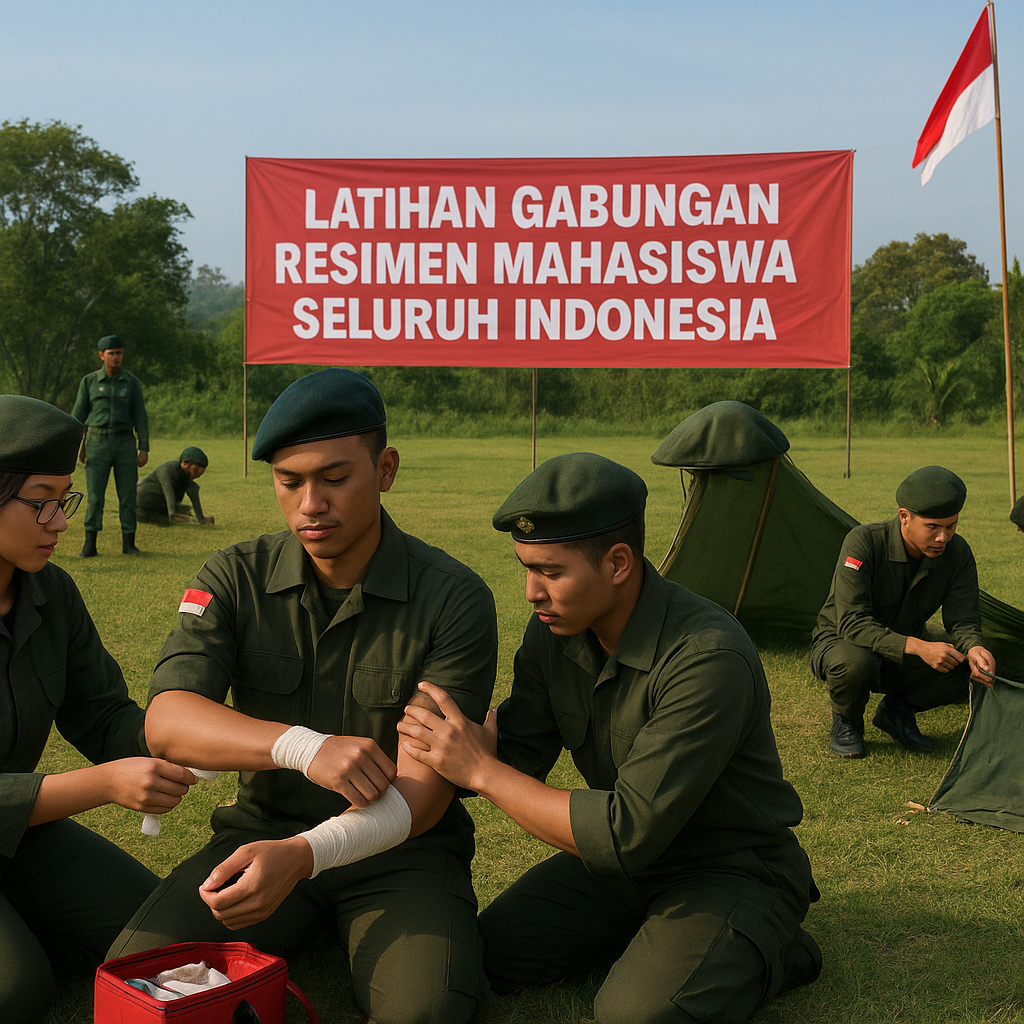 Resimen Mahasiswa Seluruh Indonesia Gelar Latihan Gabungan,...