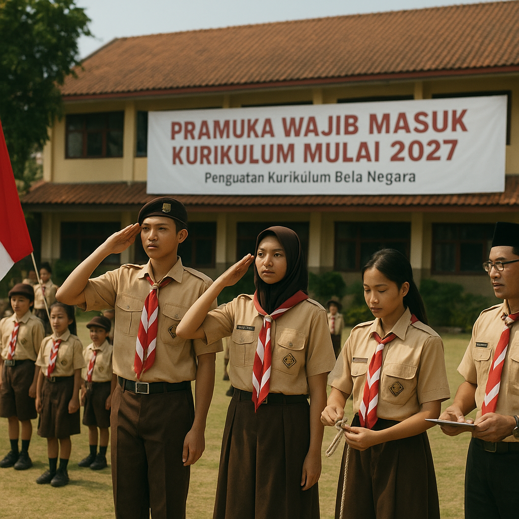 Kegiatan Pramuka Wajib Masuk Kurikulum Mulai 2027, Begini Pe...