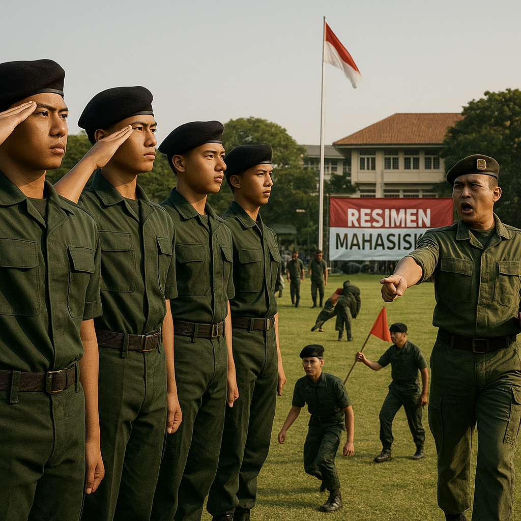 Resimen Mahasiswa Latih Kedisiplinan dan Kepemimpinan bagi A...