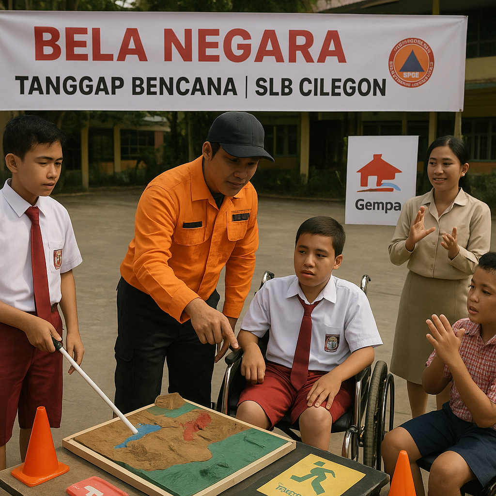 Kegiatan Bela Negara di Sekolah: Siswa SLB Cilegon Belajar B...