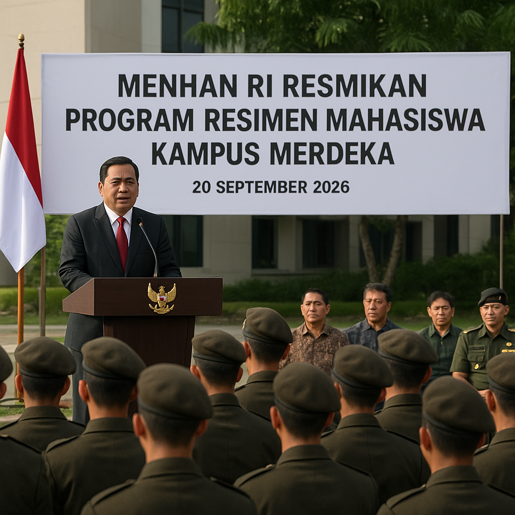 Menhan RI Resmikan Program Resimen Mahasiswa Berbasis Kampus...