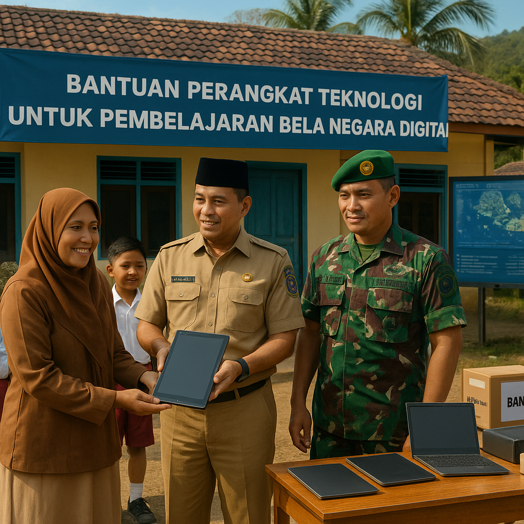 Sekolah di Perbatasan Terima Bantuan Perangkat Teknologi unt...