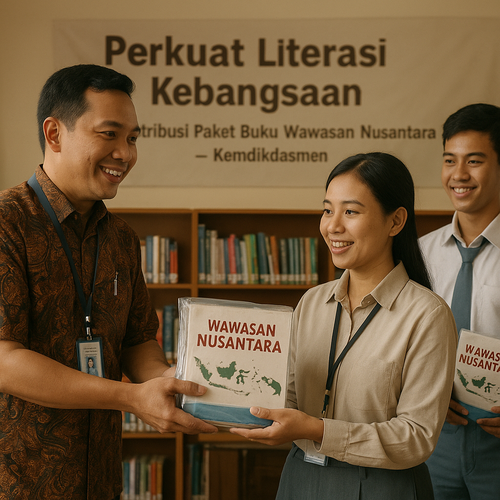 Perkuat Literasi Kebangsaan, Perpustakaan Sekolah Diberi Kol...