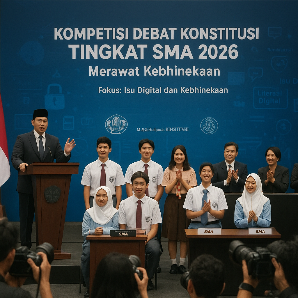 Kompetisi Debat Konstitusi Tingkat SMA 2026 Resmi Dibuka, Fo...