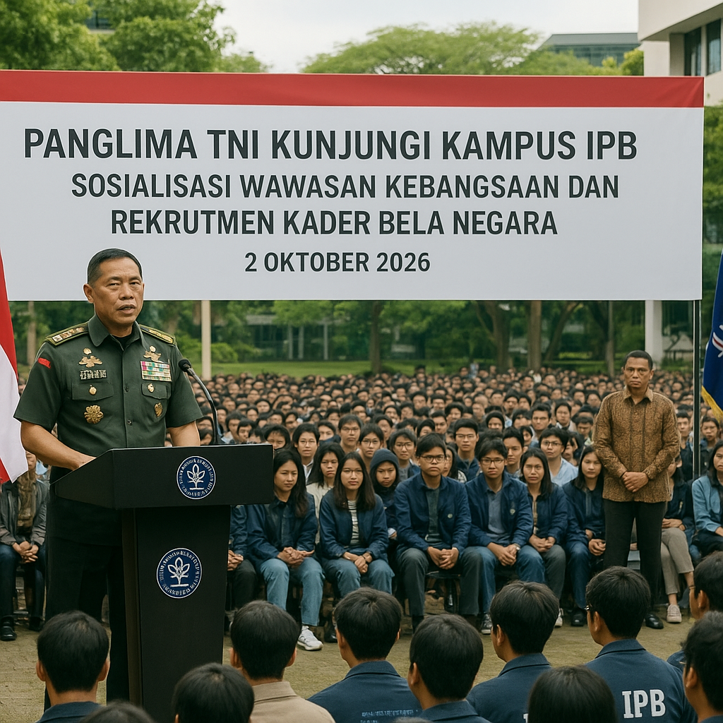 Panglima TNI Kunjungi Kampus IPB, Sosialisasi Wawasan Kebang...