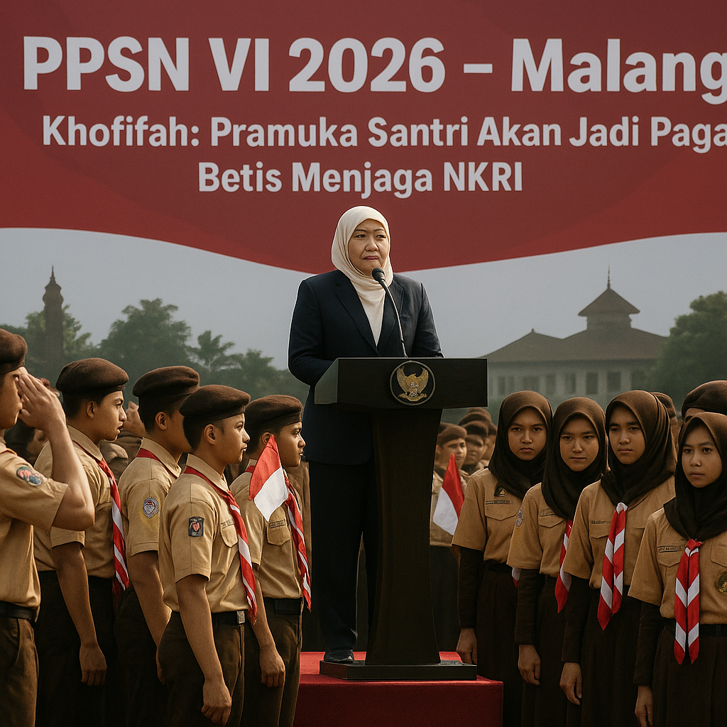 Khofifah: Pramuka Santri Akan Jadi Pagar Betis Menjaga NKRI