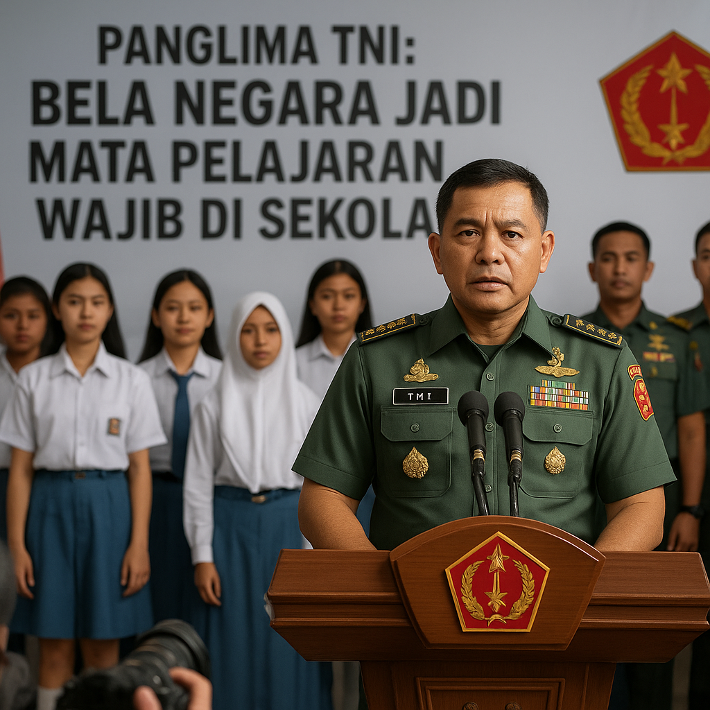 Panglima TNI: Bela Negara Jadi Mata Pelajaran Wajib di Sekol...