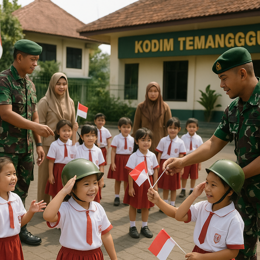 Belajar Jadi Patriot Sejak Dini, Puluhan Siswa RA Masyithoh...