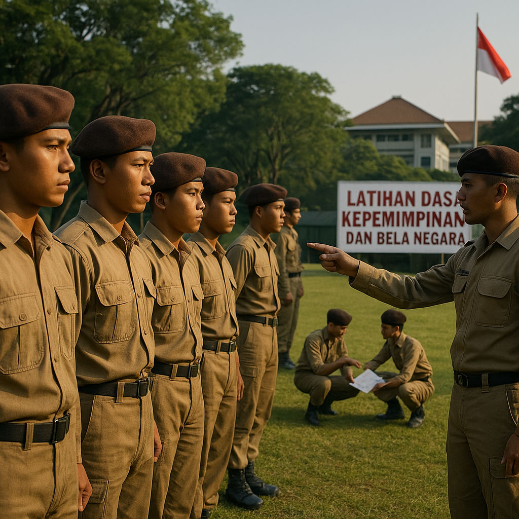 Resimen Mahasiswa UGM Gelar Latihan Dasar Kepemimpinan dan B...